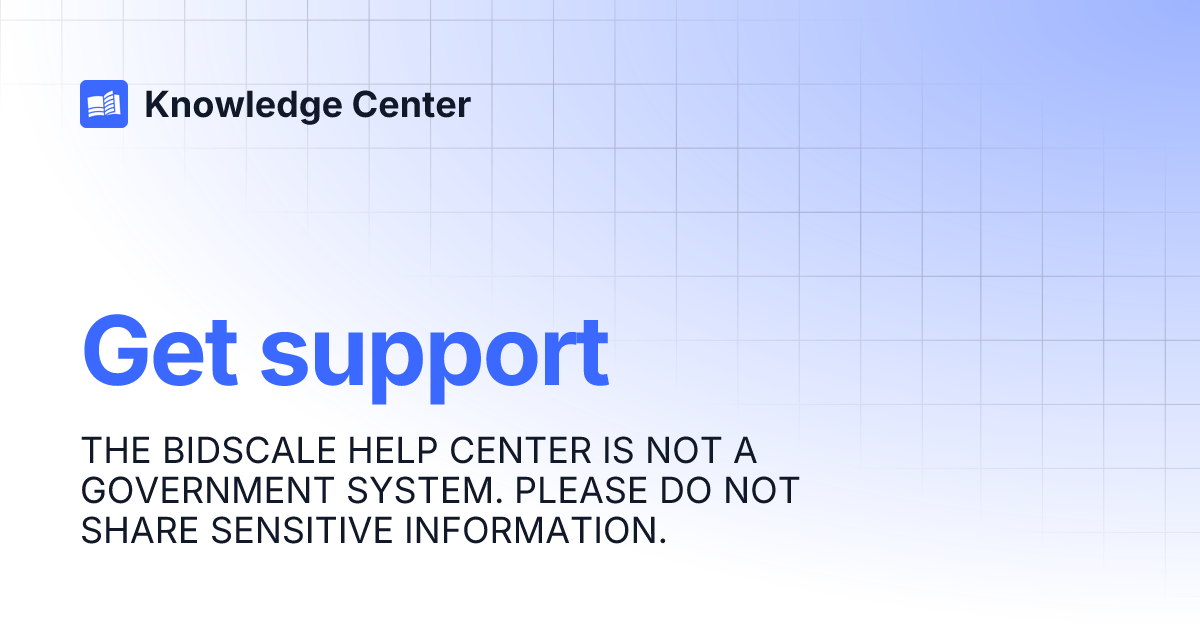 Get Support Knowledge Center